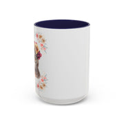 Geeky Goddess Dark Gray Cat Accent Coffee Mug