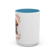 Geeky Goddess Dark Gray Cat Accent Coffee Mug