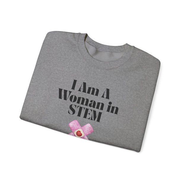 'I Am A Woman In STEM' Nurse Unisex Crewneck Sweatshirt