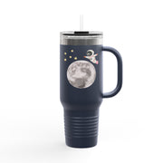 Astronaut Flying To The Moon Insulated Travel Mug, 40oz