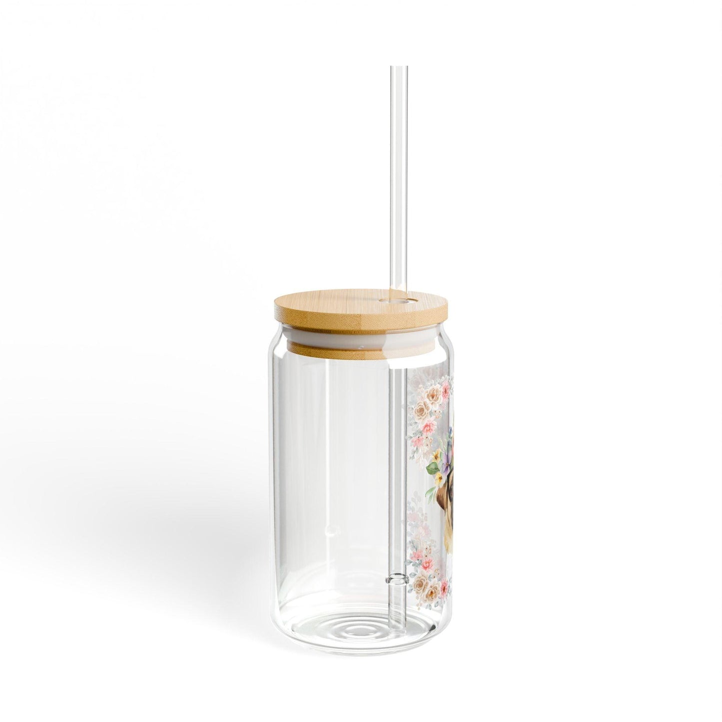 Geeky Goddess Pug Sipper Glass