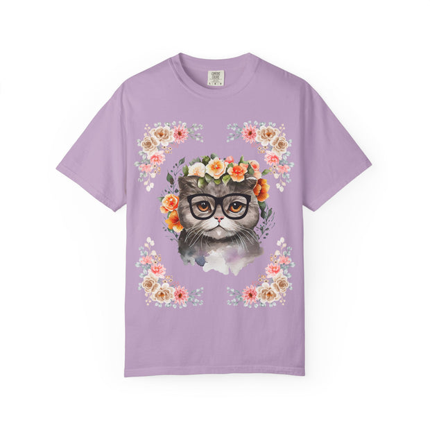 Geeky Goddess Gray Cat Unisex T-Shirt