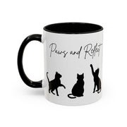'Paws and Reflect' Cats Accent Coffee Mug