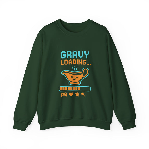 Gravy Loading Sweatshirt, Fun Unisex Crewneck, Thanksgiving Apparel, Casual Gift for Foodies, Humor Sweatshirt