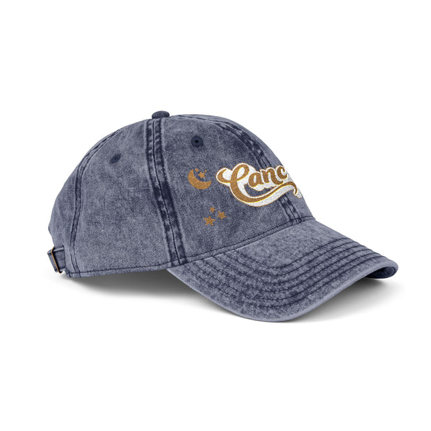 'Cancer' Vintage Embroidered Cap