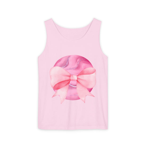 Pink Planet Wrapped In Bow Unisex Tank Top