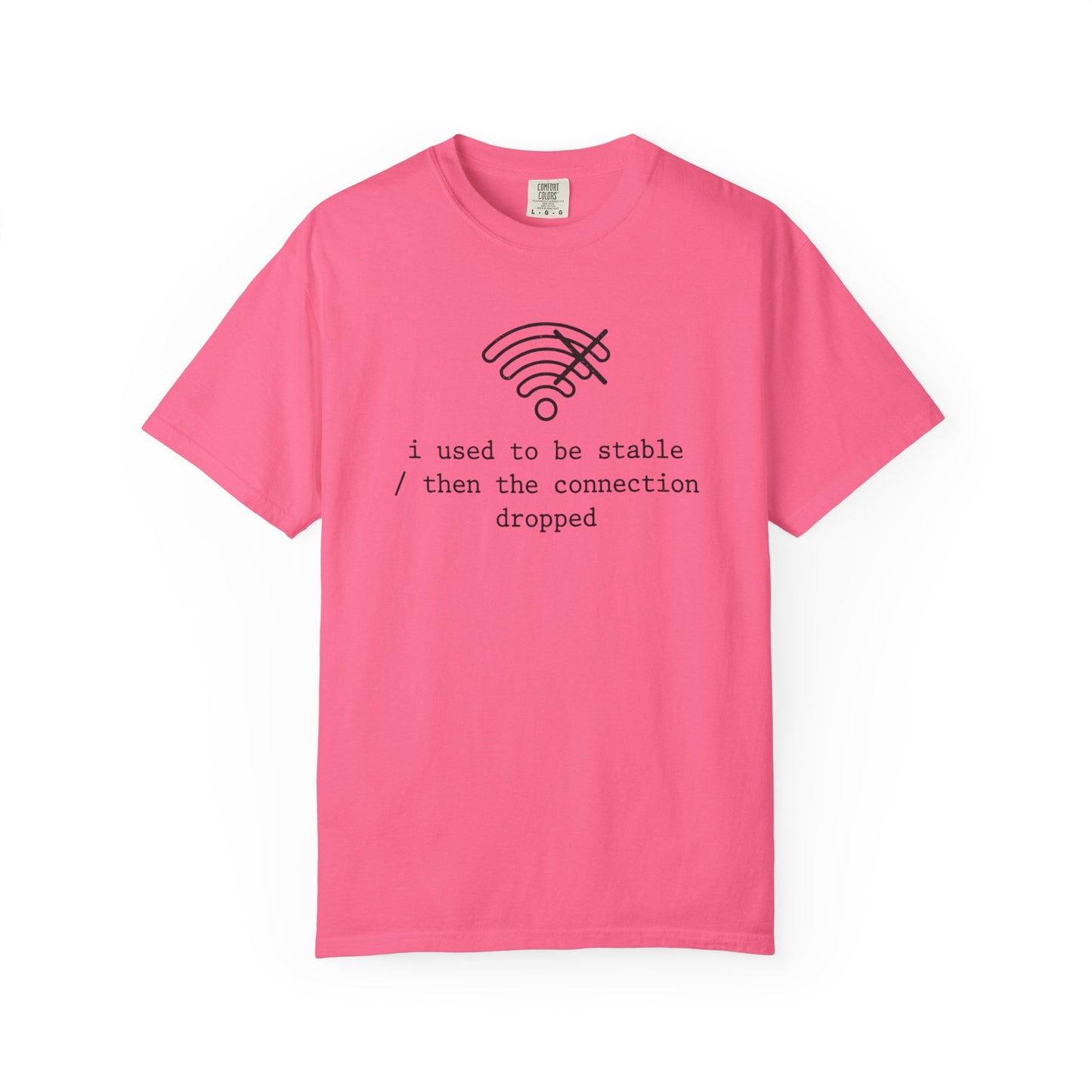 I Used to Be Stable Then the Connection Dropped T-Shirt, Funny WiFi Signal Tee, Tech Humor Shirt, IT Support Gift, Programmer Graphic Tee