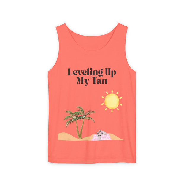 'Leveling Up My Tan' Unisex Tank Top