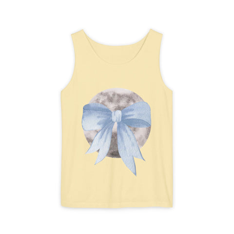 Moon Wrapped In Bow Unisex Tank Top