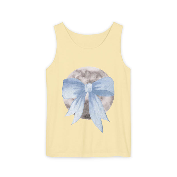 Moon Wrapped In Bow Unisex Tank Top