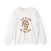 Mrs Claus Glam Squad Sweatshirt | Retro Mrs. Claus Illustration, Christmas Holiday Crewneck