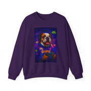 Gaming Dog Crewneck Sweatshirt, Cozy Gamer Gift, Unisex Sweatshirt, Video Game Lover Apparel, Fun Dog Design Sweatshirt