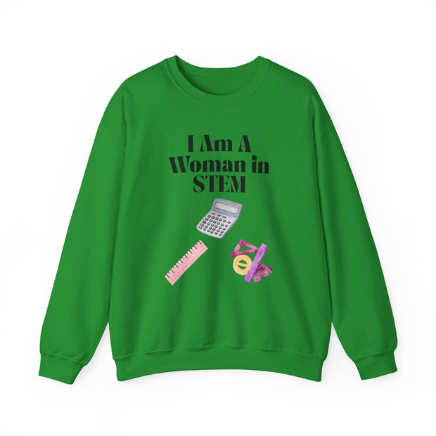 'I Am A Woman in STEM' Mathematics Unisex Crewneck Sweatshirt