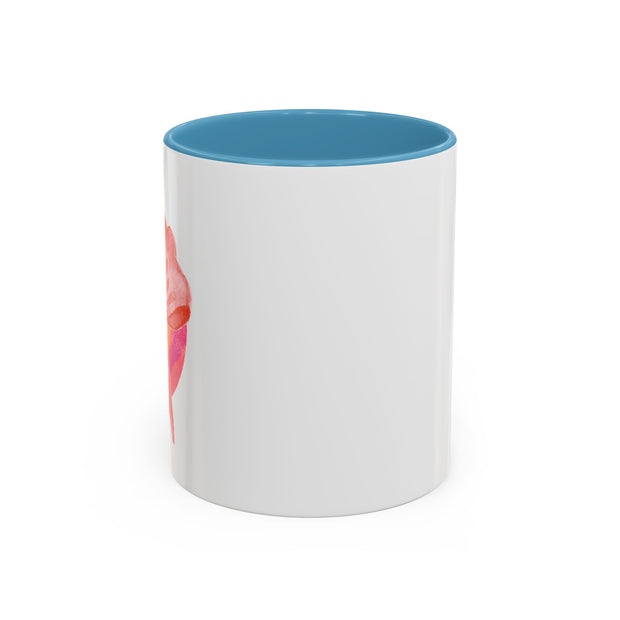 Pink/Yellow Planet Wrapped In A Bow Accent Coffee Mug