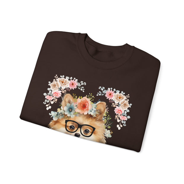 Geeky Goddess Pomeranian Unisex Crewneck Sweatshirt