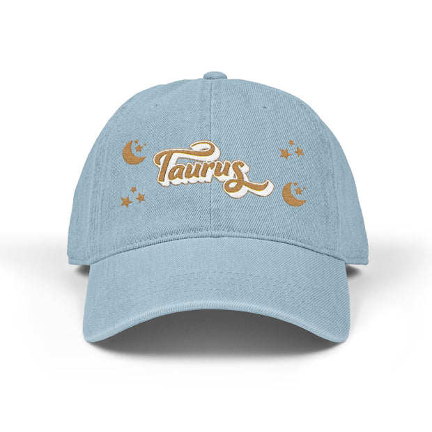 'Taurus' Denim Embroidered Cap