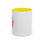 Pink/Yellow Planet Wrapped In A Bow Accent Coffee Mug