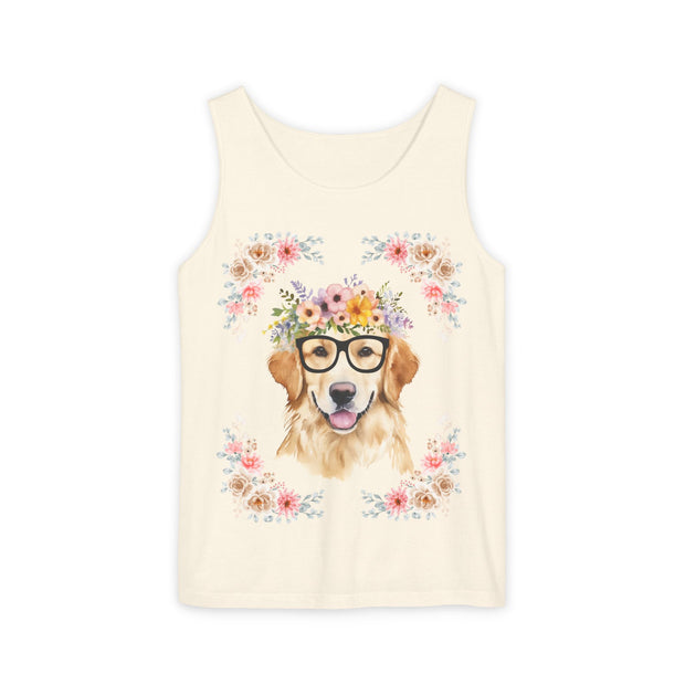 Geeky Goddess Golden Retriever Unisex Tank Top