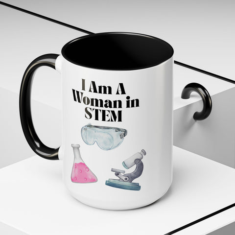 'I Am A Woman In STEM' Scientist Accent Coffee Mug