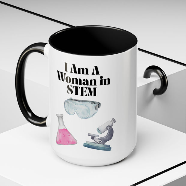 'I Am A Woman In STEM' Scientist Accent Coffee Mug