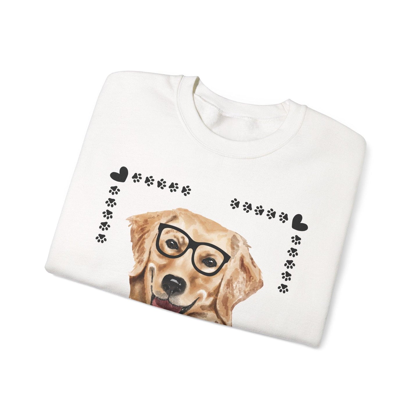 Geeky Good Golden Retriever Unisex Crewneck Sweatshirt