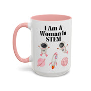 'I Am A Woman In STEM' Astronaut Accent Coffee Mug