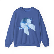 Blue Saturn Wrapped In A Blue Bow Unisex Crewneck Sweatshirt