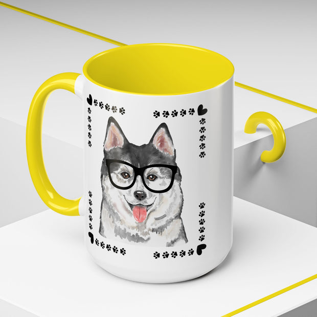 Geeky Good Siberian Husky Accent Coffee Mug