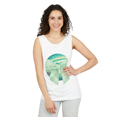 Green Planet Wrapped In Bow Unisex Tank Top
