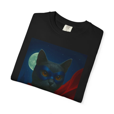 Superhero Dark Gray Cat Unisex T-shirt