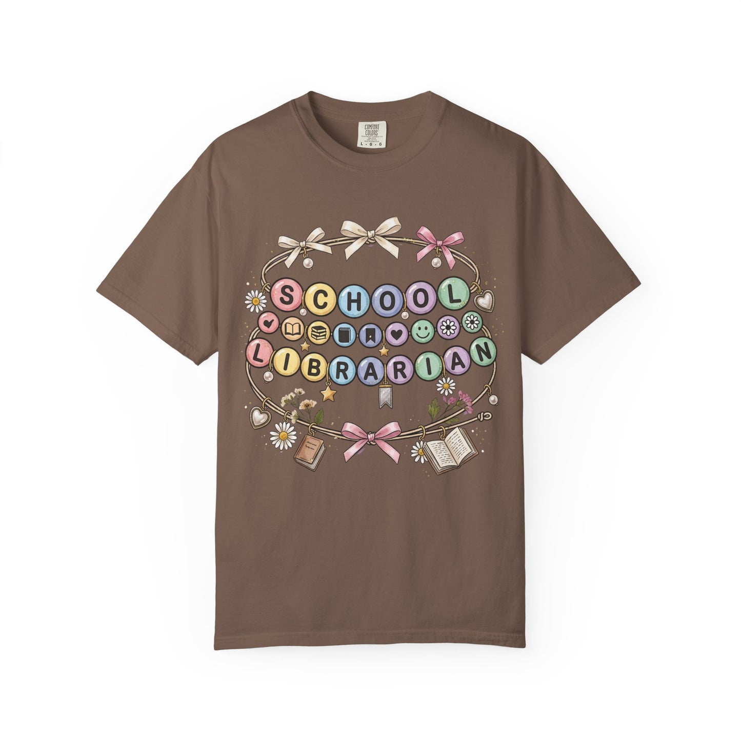 School Librarian Keys Beads T-Shirt, Librarian Graphic Tee, Library Media Specialist Shirt, Book Lover Teacher Gift, Back to School Tee