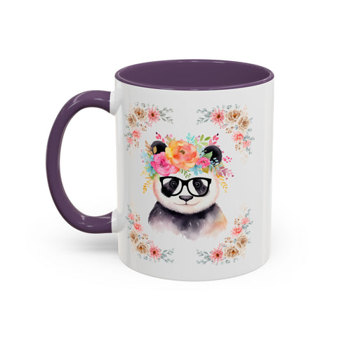 Geeky Goddess Panda Accent Coffee Mug