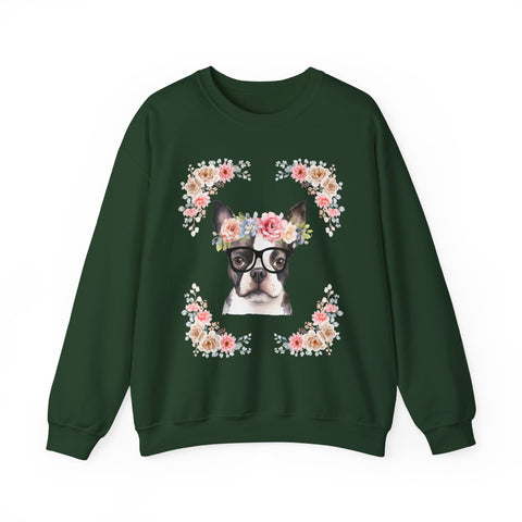 Geeky Goddess French Bulldog Unisex Crewneck Sweatshirt