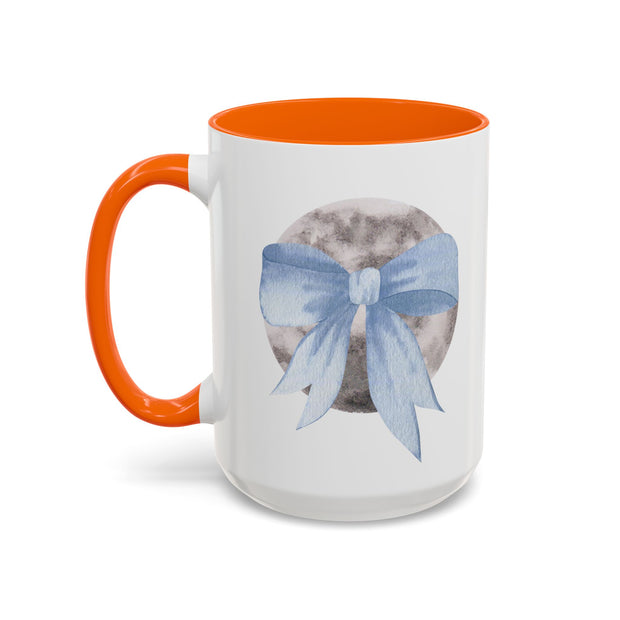Moon Wrapped In A Bow Accent Coffee Mug