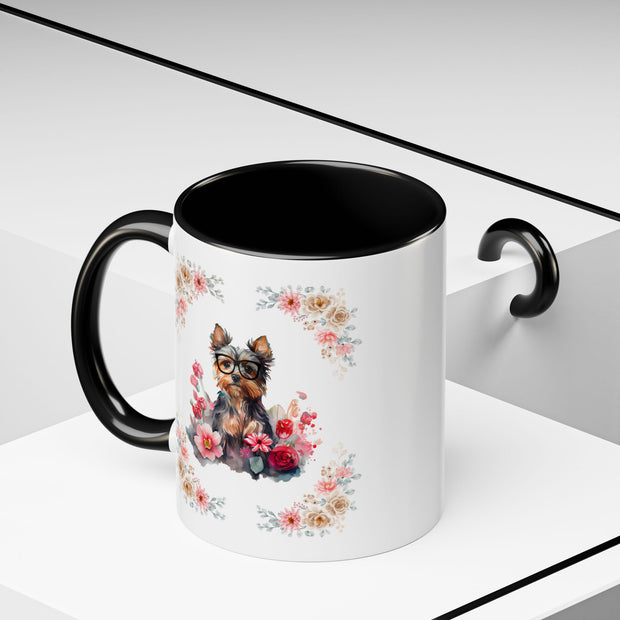 Geeky Goddess Yorkie Accent Coffee Mug