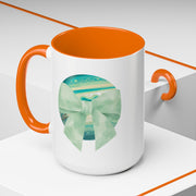Green Planet Wrapped In A Bow Accent Coffee Mug