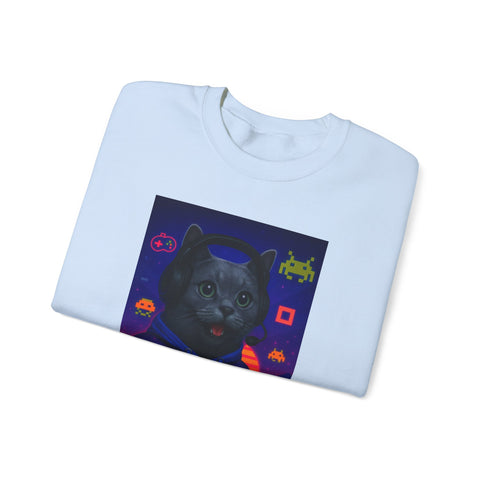 Gamer Cat Crewneck Sweatshirt - Cozy Unisex Gaming Apparel, Cool Cat Sweatshirt, Perfect Gift for Cat Lovers, Unisex Sweatshirt, Retro [...]