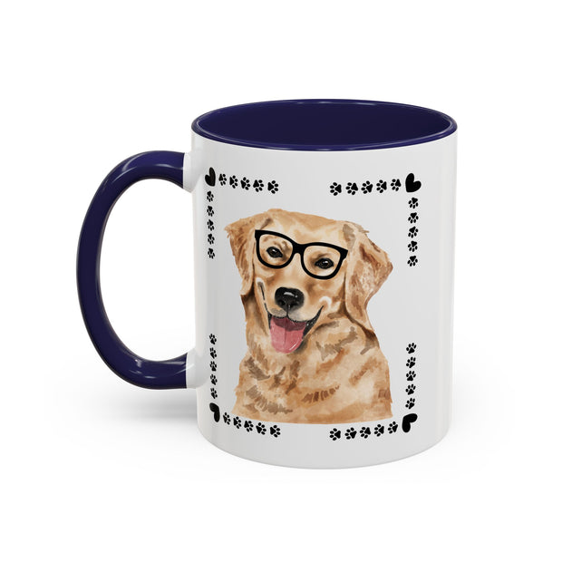 Geeky Good Golden Retriever Accent Coffee Mug
