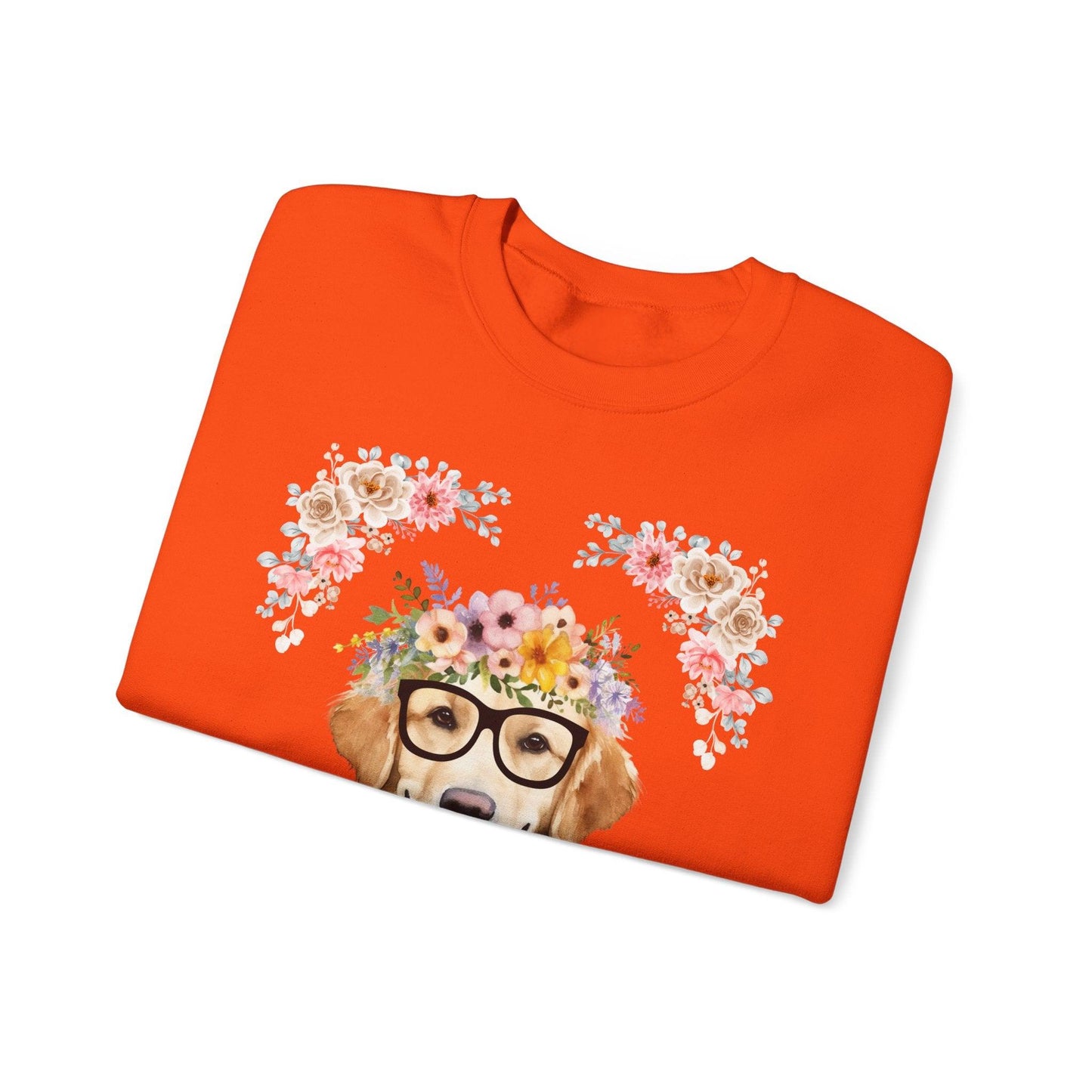 Geeky Goddess Golden Retriever Unisex Crewneck Sweatshirt