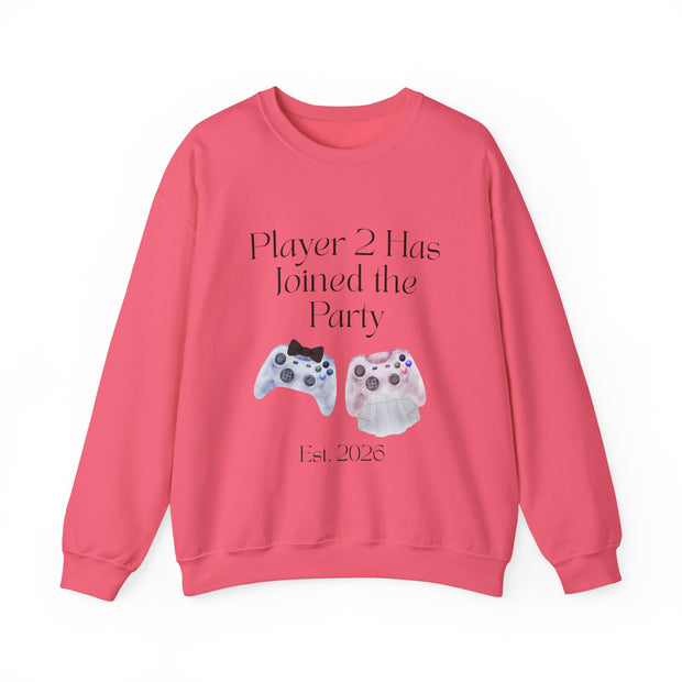 'Player 2 Has Joined The Party' 'Est. 2026' Unisex Crewneck Sweatshirt