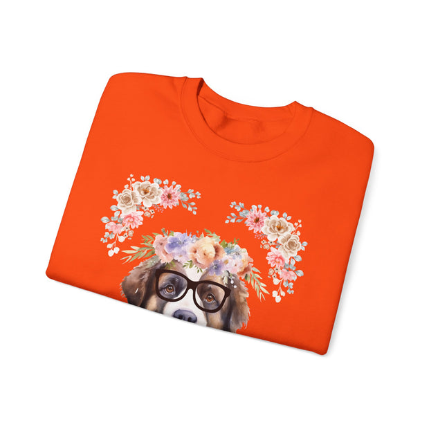 Geeky Goddess Saint Bernard Unisex Crewneck Sweatshirt