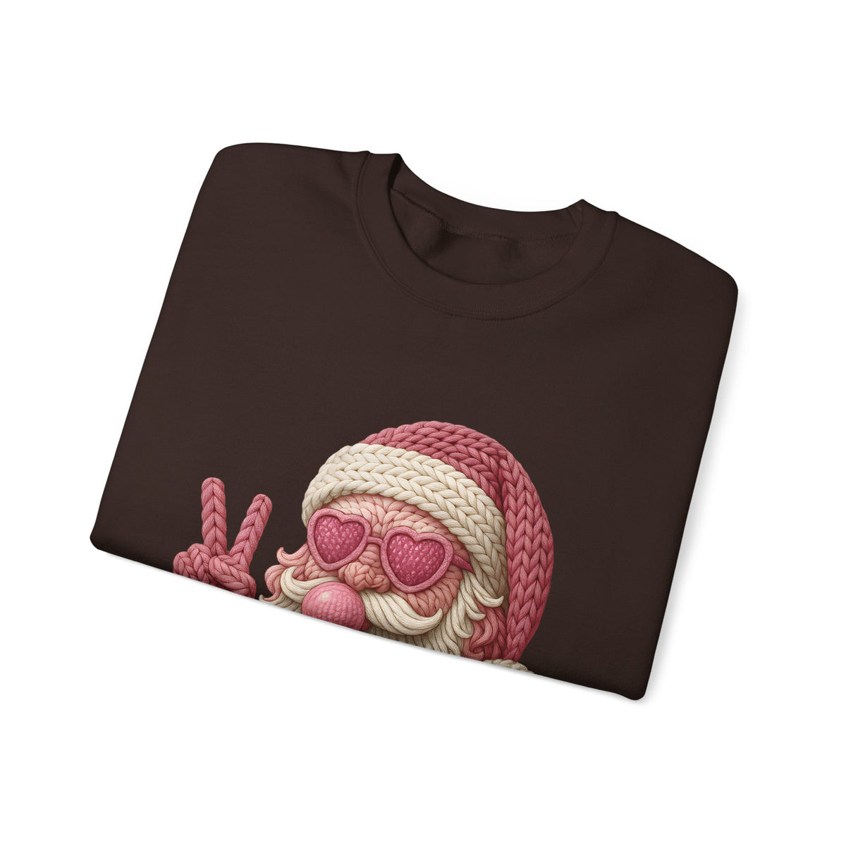 Pink Sunglasses Peace Sign Santa Sweatshirt | Retro Holiday Cozy