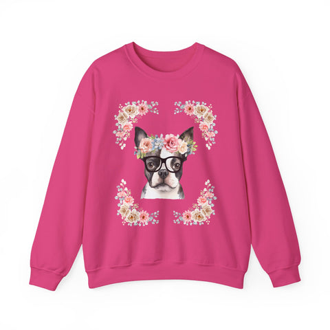 Geeky Goddess French Bulldog Unisex Crewneck Sweatshirt
