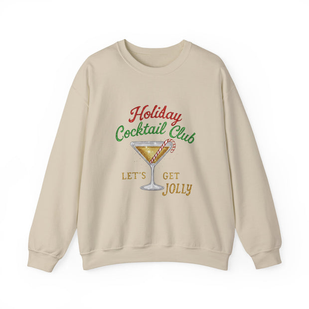Holiday Cocktail Club Sweatshirt | Lets Get Jolly Christmas Sweatshirt