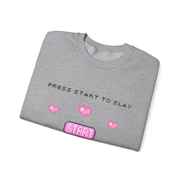 'Press Start to Slay' Unisex Crewneck Sweatshirt