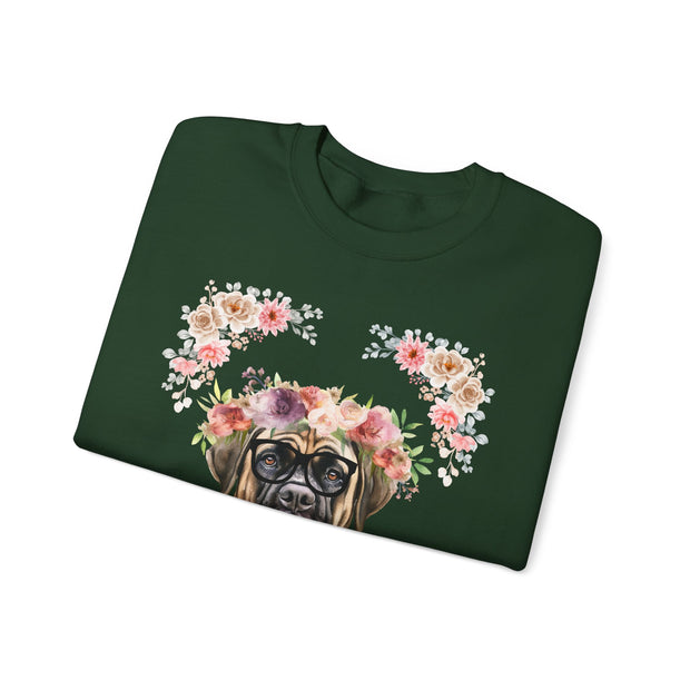 Geeky Goddess English Mastiff Unisex Crewneck Sweatshirt
