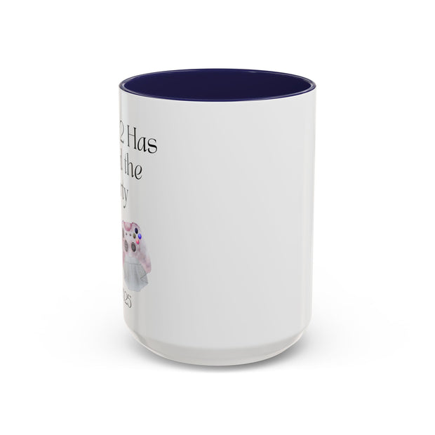 'Player 2 Has Joined The Party' 'Est. 2025' Accent Coffee Mug