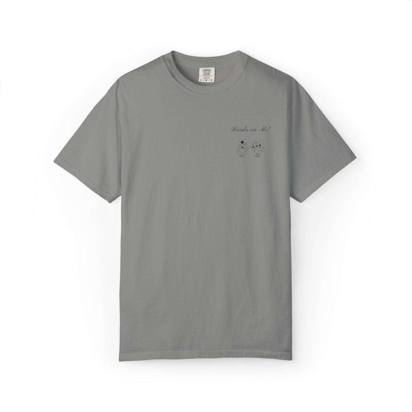 Drinks On Me Goose Shirt, Funny Wedding Goose Tee, Bridal Party Shirt, Cocktail Hour Tee, Cute Goose Drinking Shirt