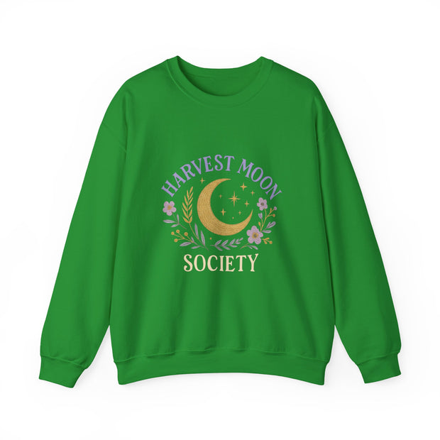 Harvest Moon Society Crewneck Sweatshirt, Cozy Autumn Sweatshirt, Unisex Fall Apparel, Moon Phase Gift, Seasonal Fashion