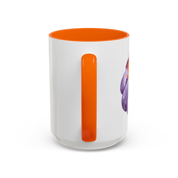 Purple Pumpkin Wrapped In A Bow Accent Coffee Mug